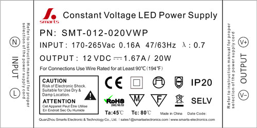 12 volt lighting power supply