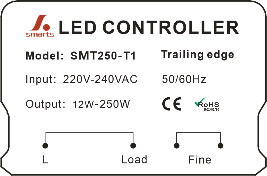 Dimmer LED paneellamp 250w led TRIAC dimmer met faseafsnijding