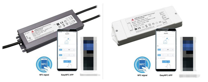 DMX512 Dimmable LED driver NFC APP