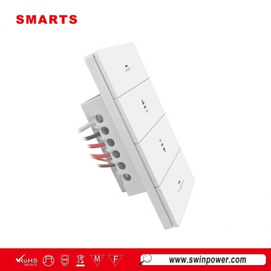 100-277vac 4-toetsen drukknop DMX intelligente dimmer wandschakelaar voor led-verlichting