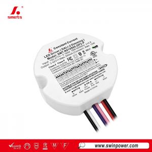 Geen flikkering 15W DALI-2 dimbare constante stroom ronde LED-driver voor ledverlichting - Swin Power