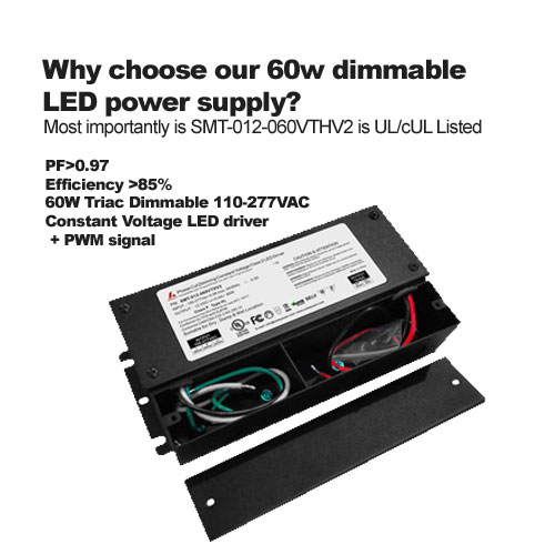 Waarom kiezen voor onze 60w dimbare LED voeding?