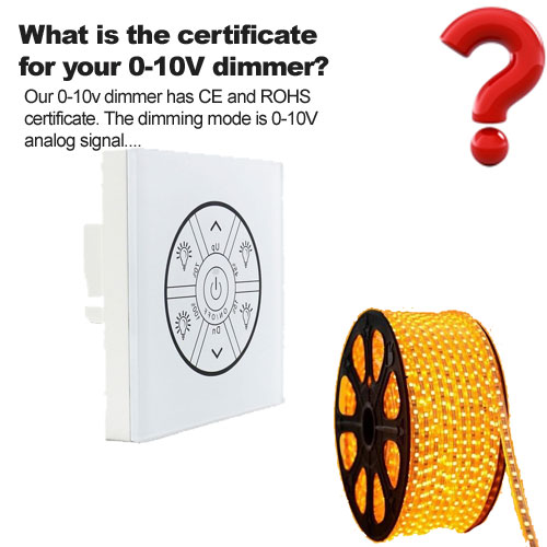 Wat is het certificaat voor uw 0-10V dimmer?